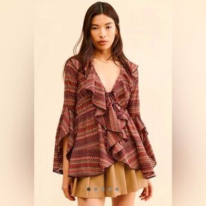 NWT FP Palma Ruffle Top